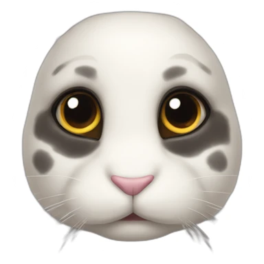 bunny have two black spots in his eyes sticker