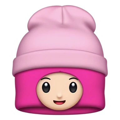 Czapka beanie w kolorze brudnego różu sticker
