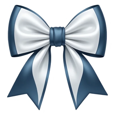 white satin bow sticker