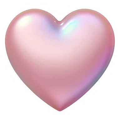Pale pink heart with pale pink pearls around it  sticker
