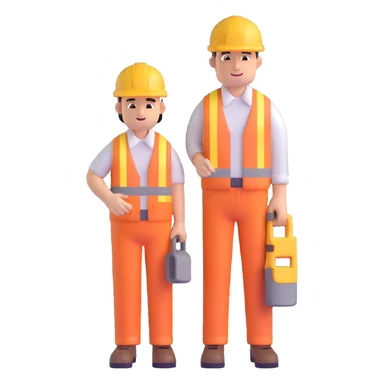 construction worker building himself sticker