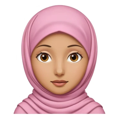 بنت ذات بشره حنطيه محجبه لابسه وردي فاتح sticker