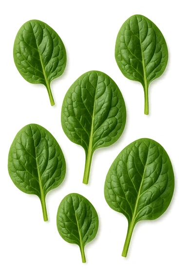 spinaci vista dall'alto, iperrealistiche 4k sticker