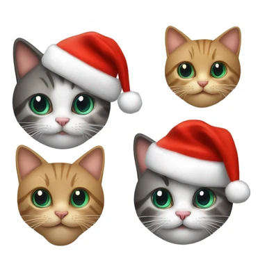 Gato com gorro de Natal sticker