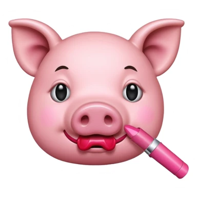 lipsick on a pig sticker