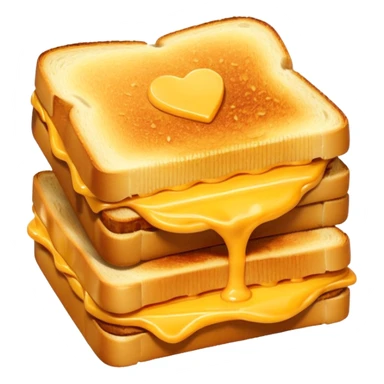 tosti ijzer met boterham met kaas sticker