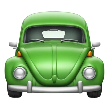 Vomit green Volkswagen beatle  sticker