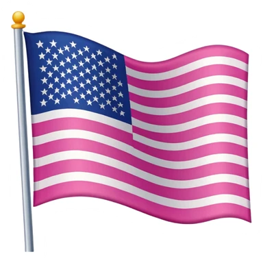 pink american flag sticker