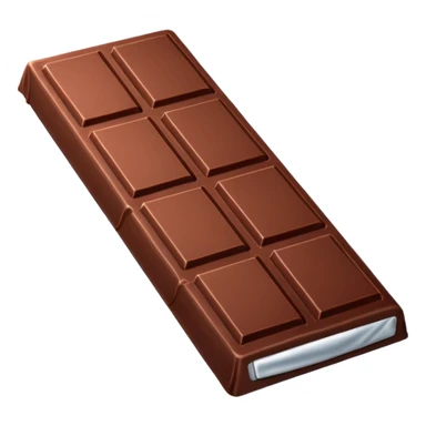 a chocolate bar with half red wrapped  sticker