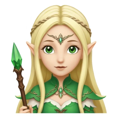elf girl with staff sticker