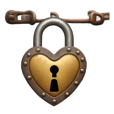 a locked up heart sticker