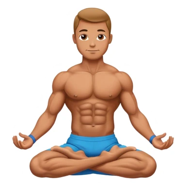 bodybuilder yoga sticker