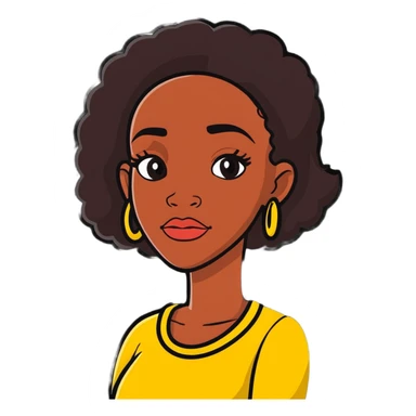 Jamaican woman giving the side eye sticker