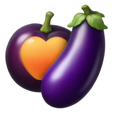 eggplant and peach sticker