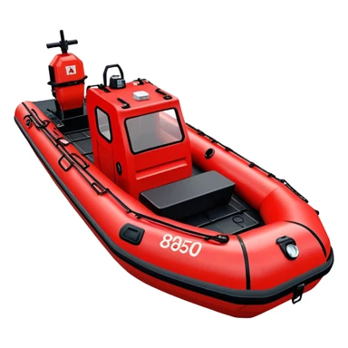 Rescue Boat - Zodiac Pro 850 (Model Year: 2022) (Iconic colour: Red and black) sticker