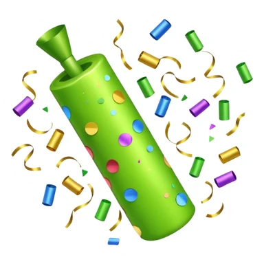 party popper lime green sticker