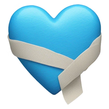 blue heart with bandage sticker