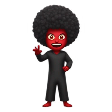 the devil with an afro sticker