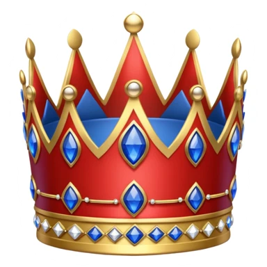 Red, White, and Blue crown sticker