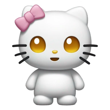 Confused hello kitty sticker