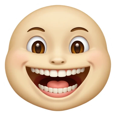 Face with open mouth showing teeth  sticker