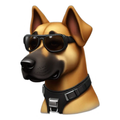 Duke Nukem as a dog sticker