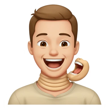guy choking neck laughing sticker