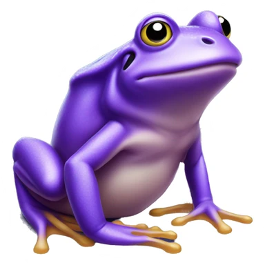 purple frog sticker