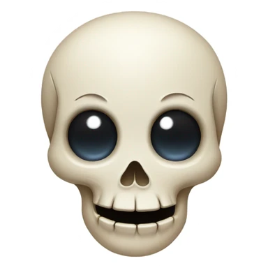 skull with a smile and tears in the eyes sticker