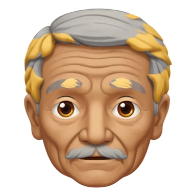 cabeza de señor mexicano, viejo y sticker