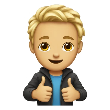 Cool kid thumbs up emoji  sticker