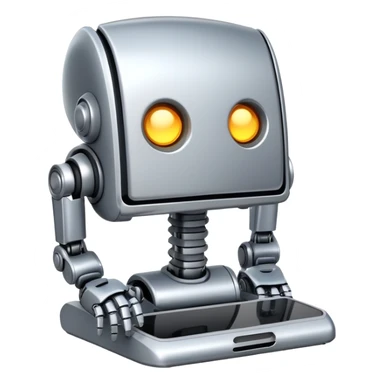 robot stuck, paused or broken to signify a stuck conversation with no reply sticker