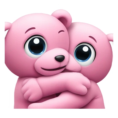 hug pink sticker