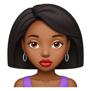 black girl big lips sticker