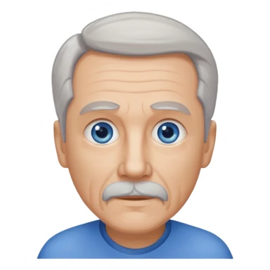 70 year old man with goatee and thinning hair sticker