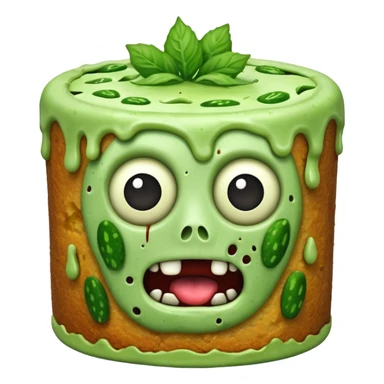 zombie cucumber cake sticker