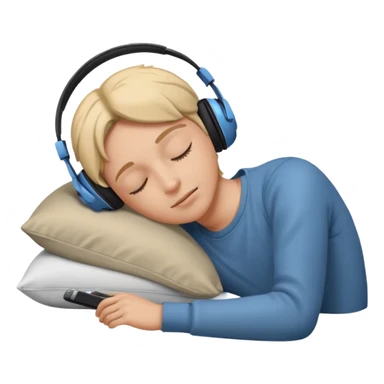 sleep and listening 🎧 sticker