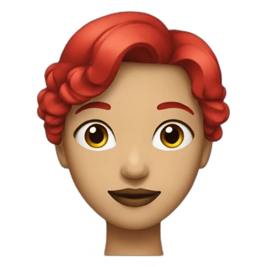 Femme noir avec les cheveux rouge sticker