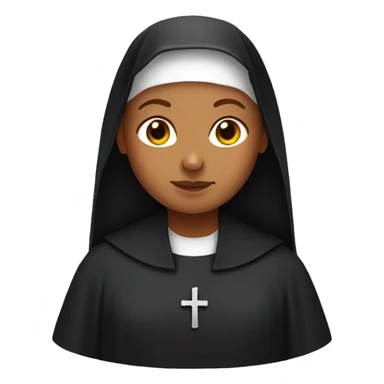 nun with ginger hair sticker