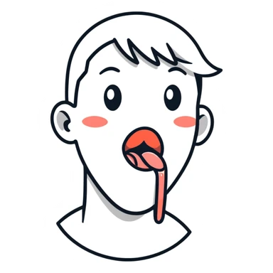 Tongue sticking out sticker