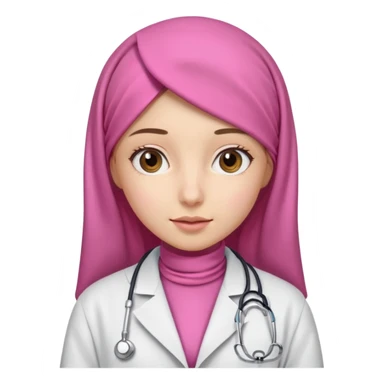 hijab Pink cat doctor sticker