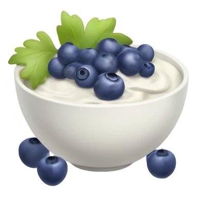 yoghurt bowl with grapes and blueberries sticker