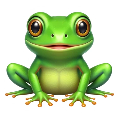 Cinematic Comical Green Tree Frog Portrait Emoji, Head tilted dramatically with an exaggeratedly amused expression, featuring a small, vibrant green body with wide, comically expressive eyes and quirky, textured skin, Simplified yet hilariously expressive features, highly detailed, glowing with a slightly sassy jungle glow, high shine, dramatic yet playful, stylized with an air of cheeky tropical mischief, soft glowing outline, capturing the essence of a meme-worthy green tree frog that looks ready to leap its way into viral fame! sticker