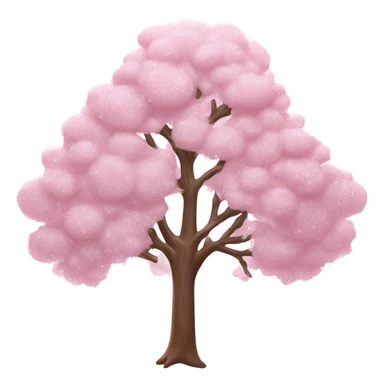 Winter tree with light pink glitter  sticker