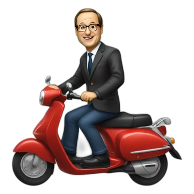 hollande sur scooter sticker