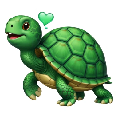 Turtle blowing a kiss sticker