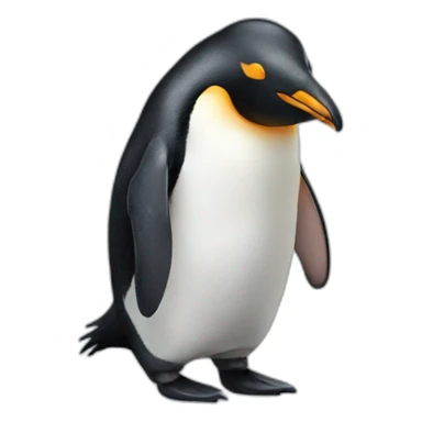 penguin with horse body and horns sticker