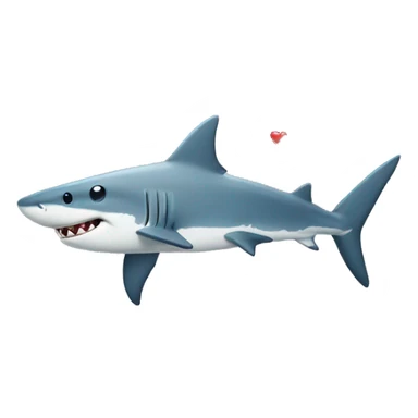 Shark love sticker