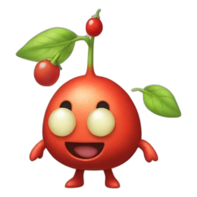 Pikmin from Nintendo apple emoji dtyle sticker
