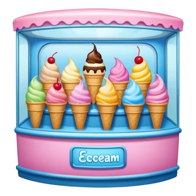 ice cream store cute sticker